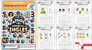 Aprende y Traza Números en Inglés: ¡Diviértete con el 1 al 10!