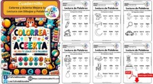 Colorea y Acierta Mejora tu Lectura con Dibujos y Palabras