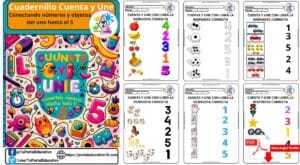 Cuadernillo ‘Cuente y Une’ Conectando Números y Objetos Hasta el 5