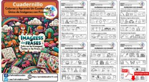 Colorea y Aprende Un Cuadernillo Único de Imágenes con Frases