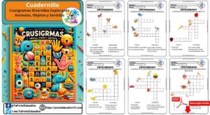 Crucigramas Divertidos Explorando Animales, Objetos y Sentidos