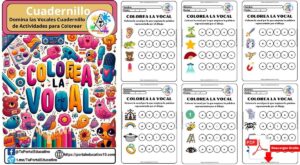 Domina las Vocales Cuadernillo de Actividades para Colorear