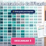 Concentrado de Calificaciones: La Sábana del Maestro 26-27 (PDF Gratis)