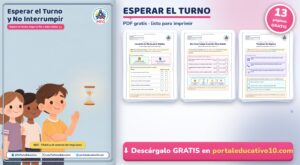 Esperar el Turno y No Interrumpir para Niños con TDAH: Cuadernillo PDF Gratis para Imprimir