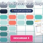 Horario de Clases para Imprimir: Formatos Editables (PDF Gratis)
