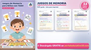 Juegos de Memoria para Niños con TDAH: Cuadernillo PDF Gratis para Imprimir