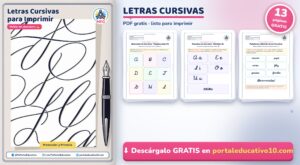 Letras Cursivas para Imprimir: Moldes del Abecedario (PDF Gratis)
