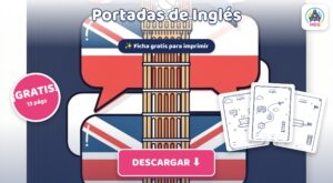 Portadas de Inglés para Cuadernos: 11 Diseños para Colorear (PDF Gratis)