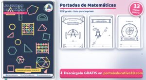 Portadas de Matemáticas para Cuadernos: 11 Diseños para Colorear (PDF Gratis)