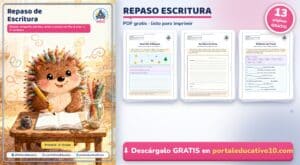 Repaso de Escritura de Tercer Grado: Cuadernillo PDF Gratis para Imprimir