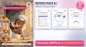 Repaso de Matemática de Cuarto Grado: Cuadernillo PDF Gratis para Imprimir