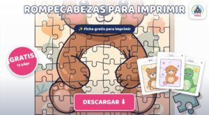 Rompecabezas para Imprimir: Animales Tiernos por Niveles (PDF Gratis)