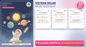 Cuadernillo del Sistema Solar y los Planetas para Niños: Ciencias PDF Gratis para Imprimir