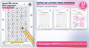 Sopa de Letras para Imprimir: 8 Sopas por Temas y con Soluciones (PDF Gratis)