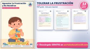 Aguantar la Frustración y No Rendirse: Cuadernillo PDF Gratis para Imprimir para Niños