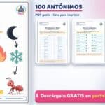 100 Antónimos para Niños: Ejemplos y Ejercicios PDF Gratis