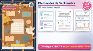 Efemérides de Septiembre para Imprimir: Tarjetas y Actividades (PDF Gratis)