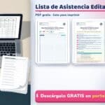 Lista de Asistencia Editable en Word y Excel 2026-2027: Descarga Gratis