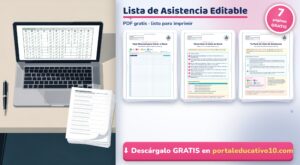 Lista de Asistencia Editable en Word y Excel 2026-2027: Descarga Gratis