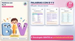 Palabras con B y V: 100 Ejemplos, Reglas y Ejercicios PDF Gratis