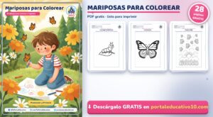 Mariposas para Colorear: 25 Dibujos con la Monarca (PDF Gratis)