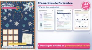 Efemérides de Diciembre para Imprimir: Tarjetas y Mural