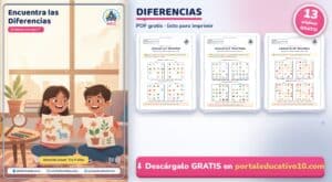 Encuentra las Diferencias: 12 Láminas para Imprimir en PDF
