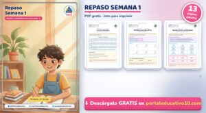Repaso Semana 1 de Cuarto Grado: Ejercicios de la Primera Semana (PDF)