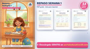 Repaso Semana 1 de Segundo Grado: Lectura, Escritura y Cuentas (PDF)